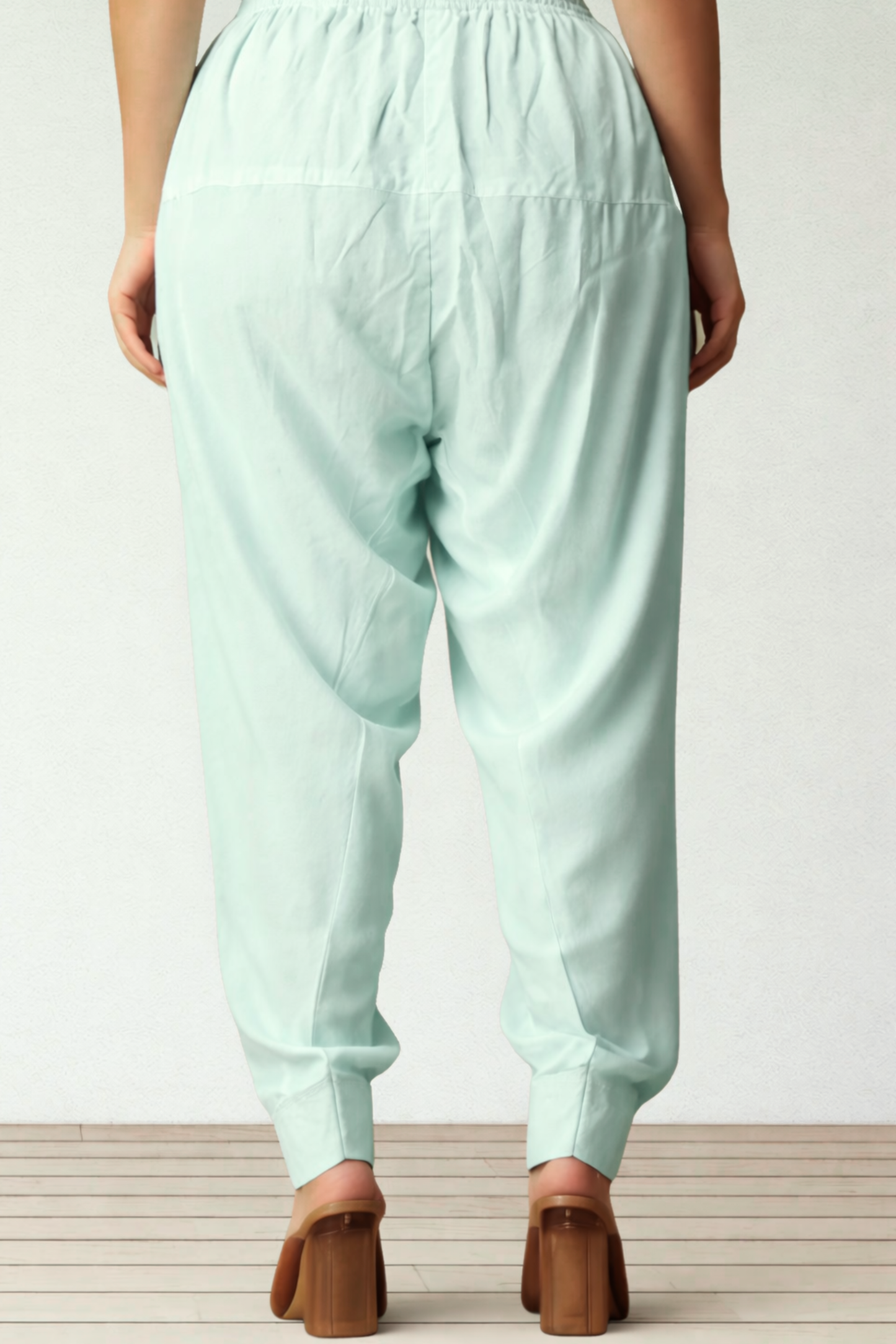 Light Mint Rayon Pleated Salwar