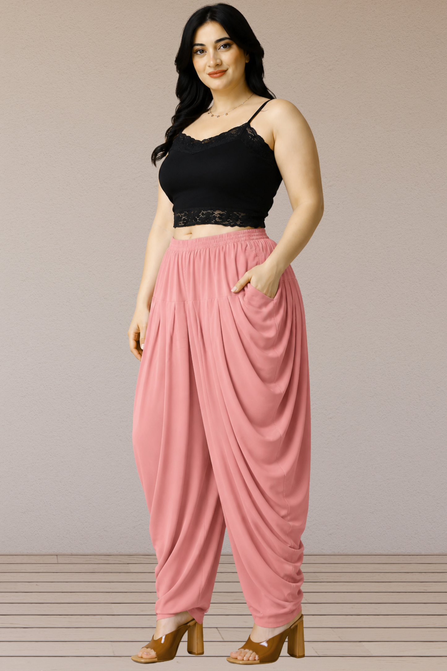 Light Onion Belted Dhoti Salwar