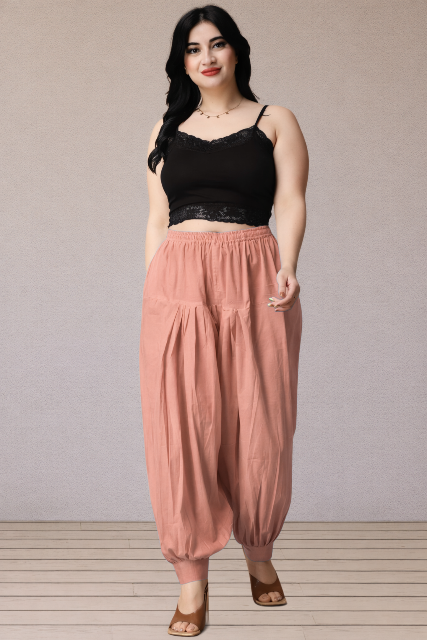 Light Onion Cotton Afghani Salwar