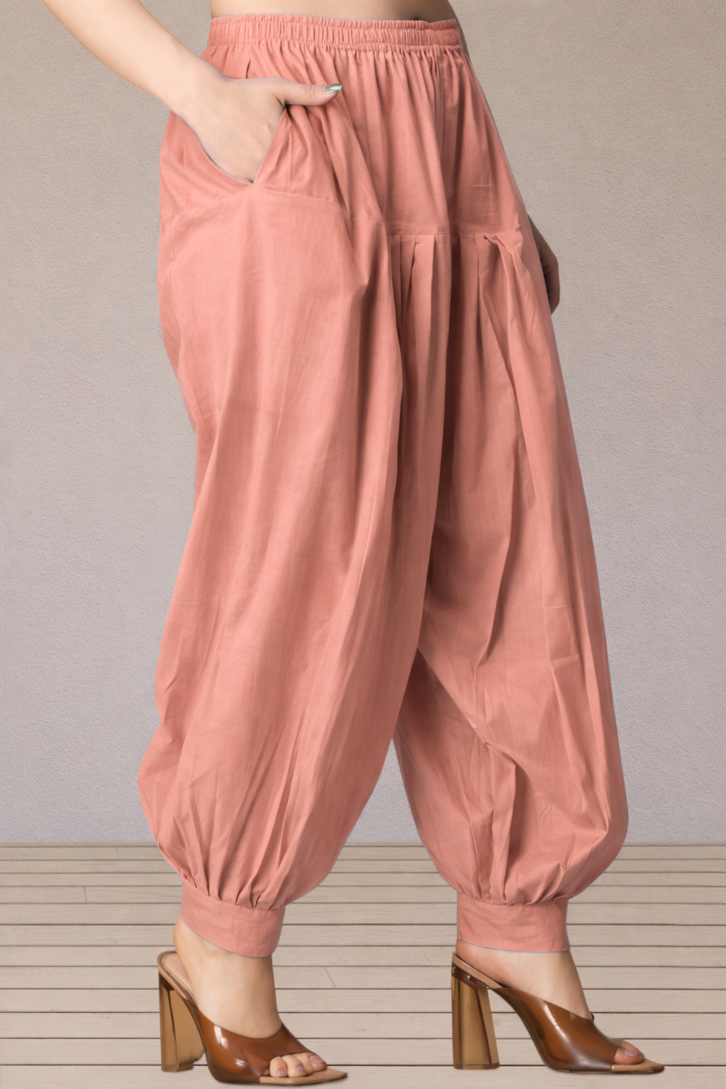 Light Onion Cotton Afghani Salwar