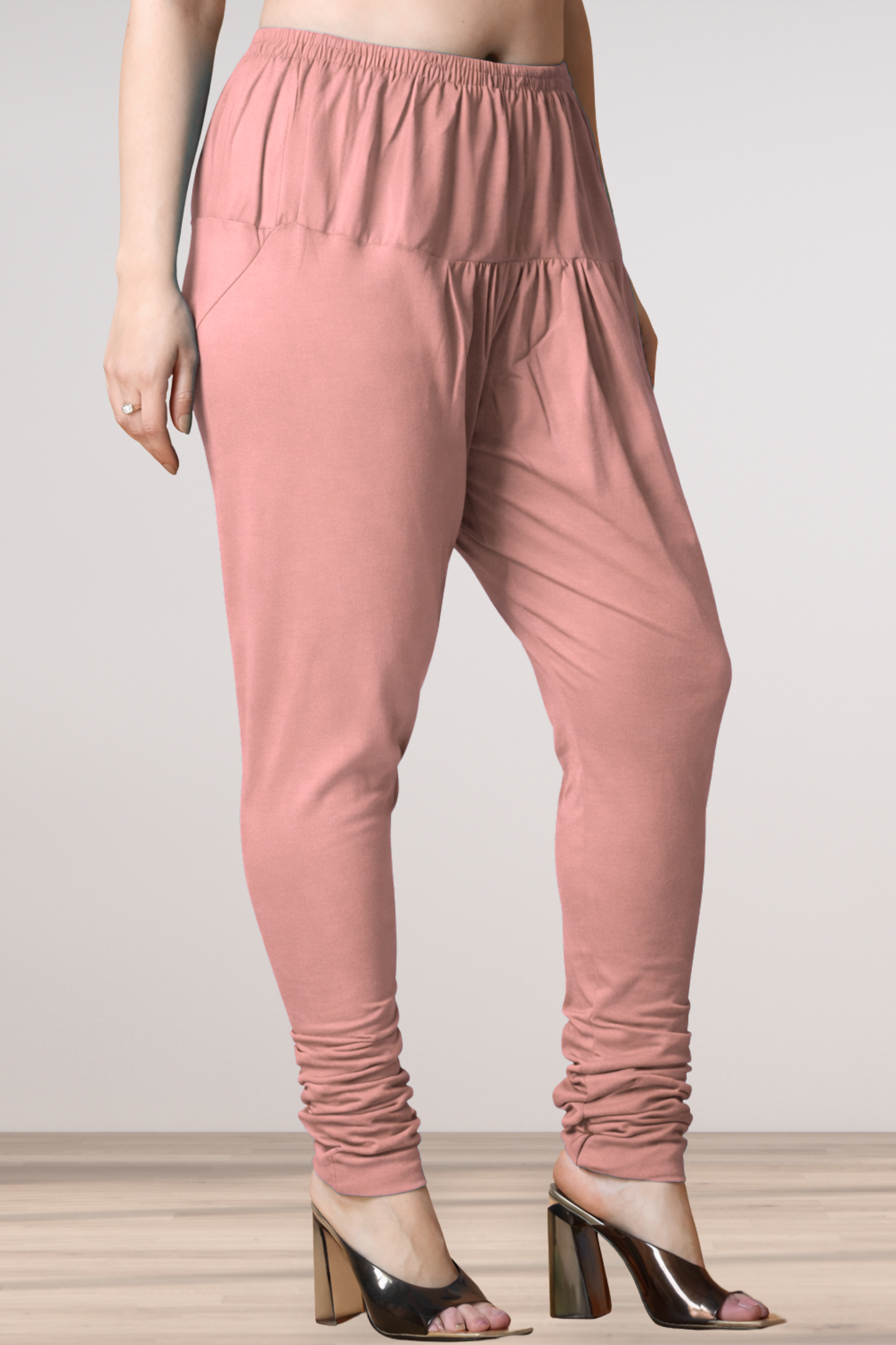 Light Onion Cotton Churidar Pants