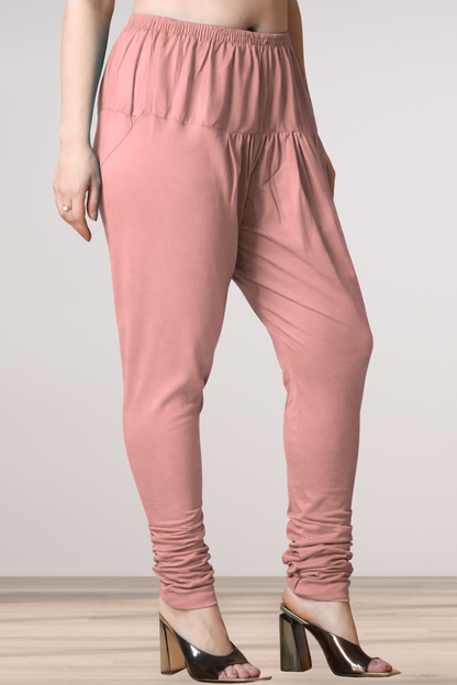 Light Onion Cotton Churidar Pants