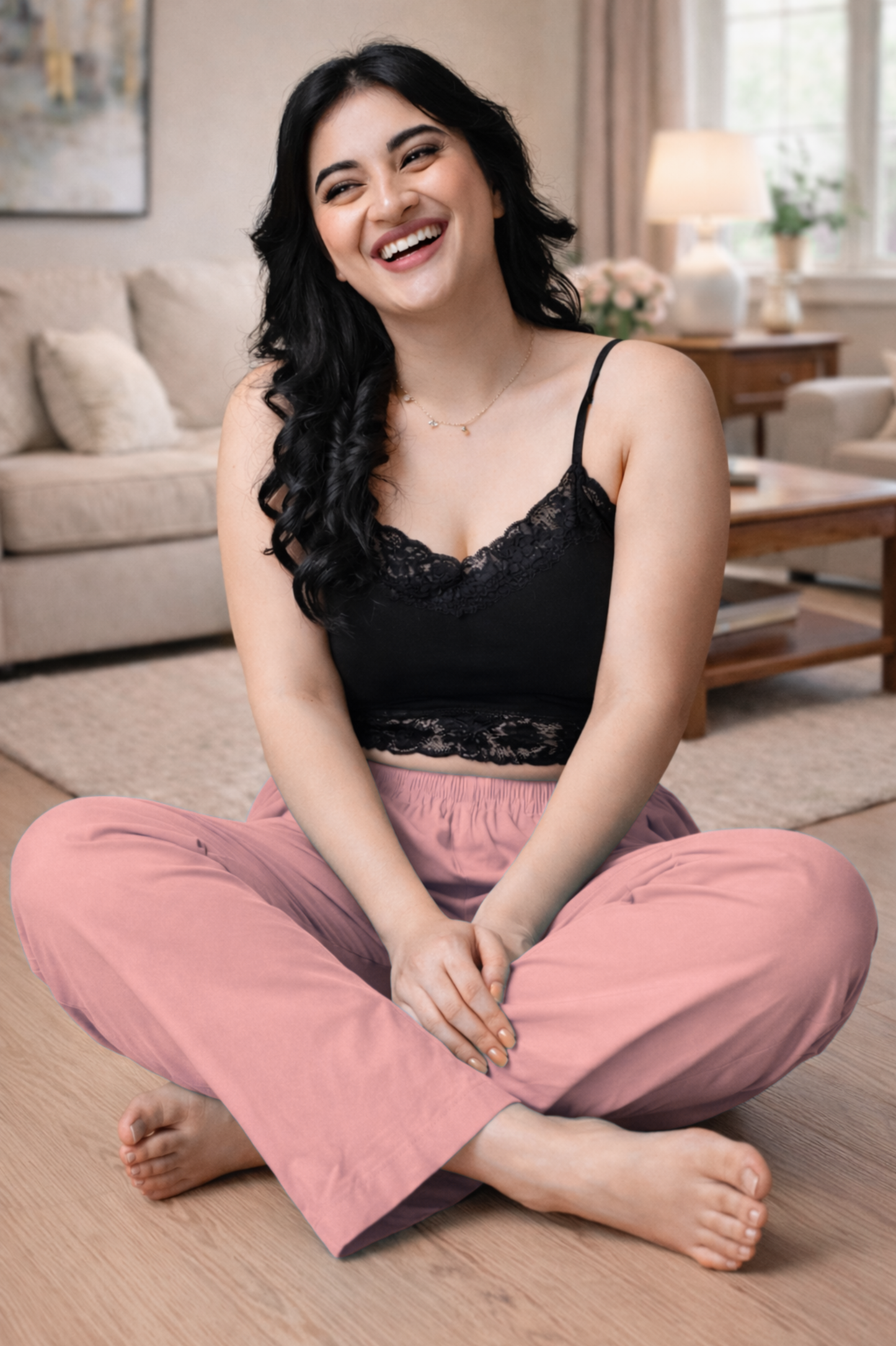 Light Onion Cotton Kurti Pant