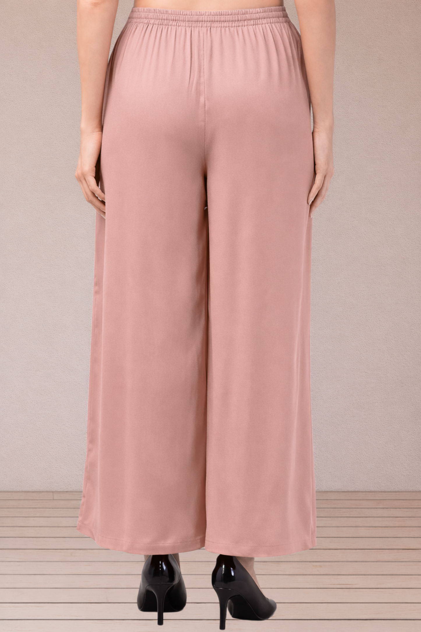 Light Onion Flared Palazzo Pant