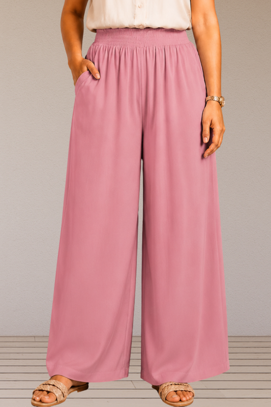 Light Onion Flared Palazzo Pant