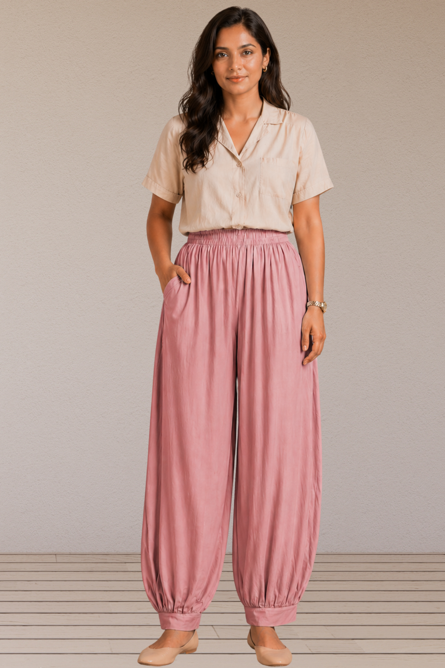 Light Onion Rayon Afghani Pants