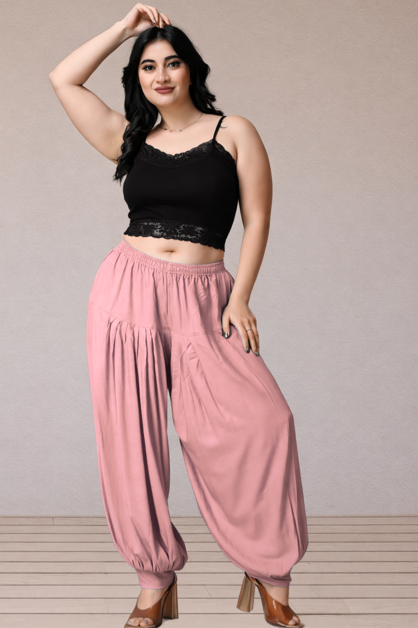 Light Onion Rayon Afghani Salwar