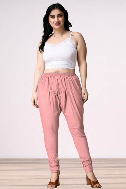 Light Onion Rayon Churidar Pants
