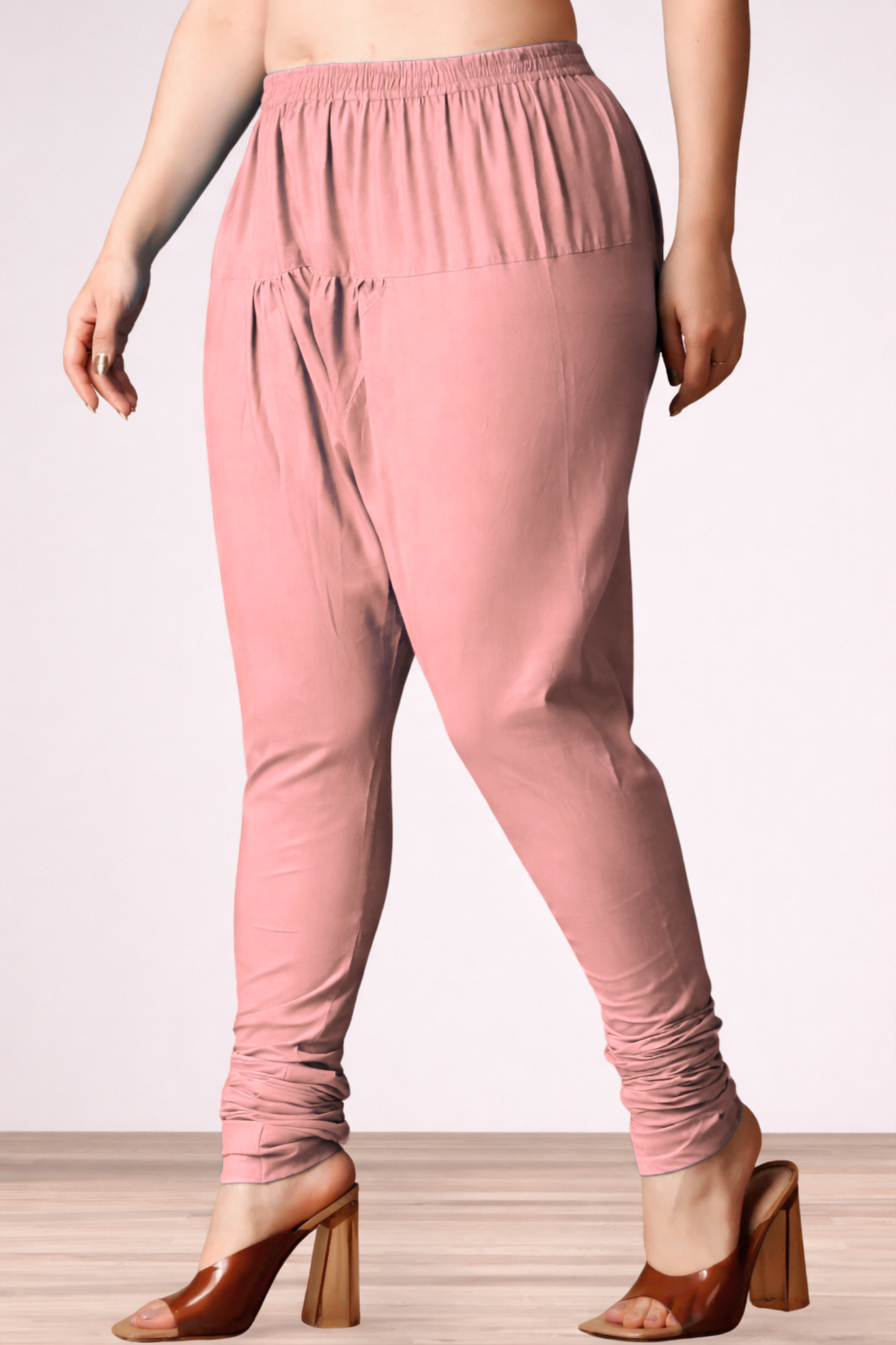 Light Onion Rayon Churidar Pants