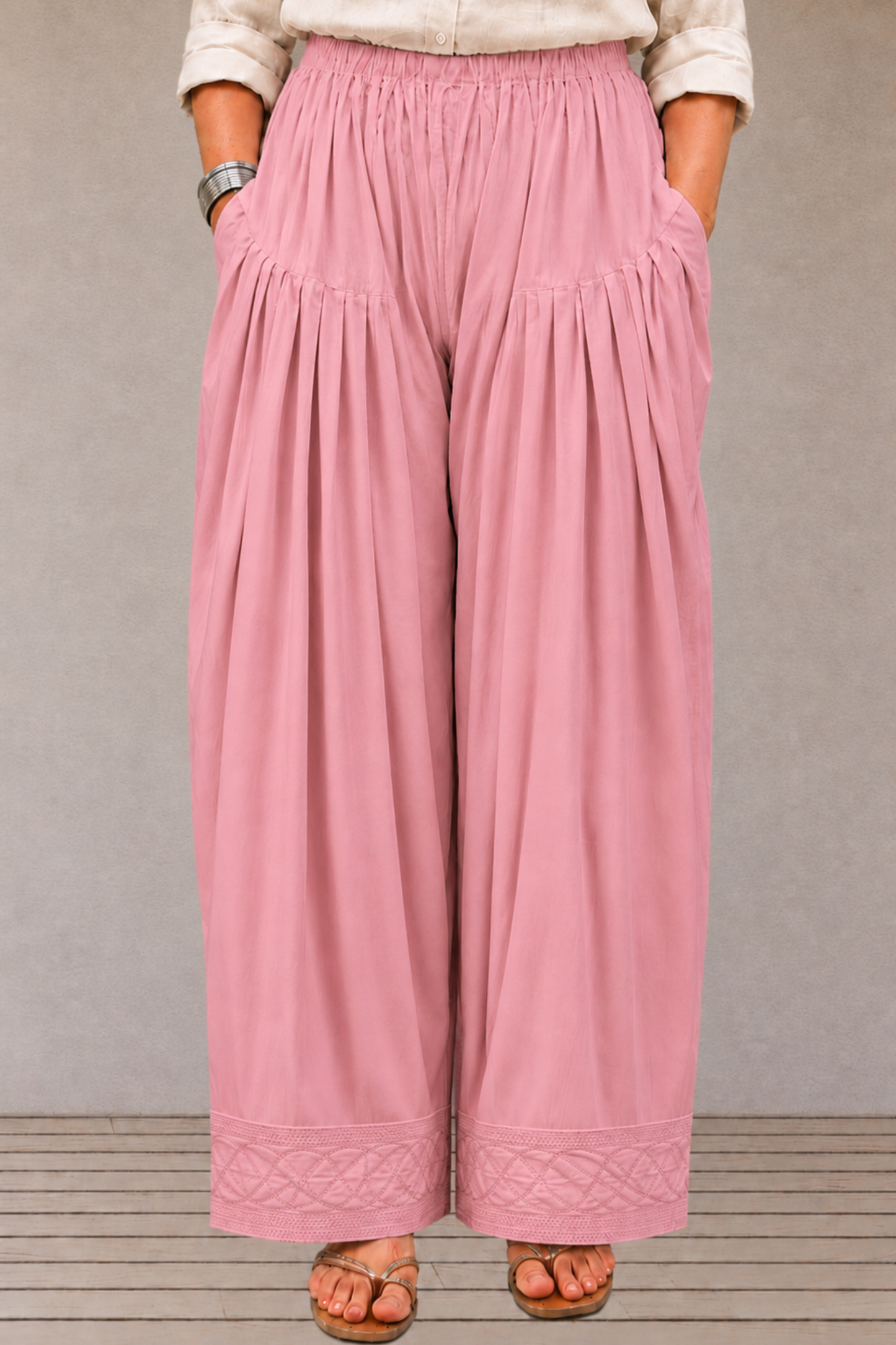 Light Onion Rayon Farshi Salwar