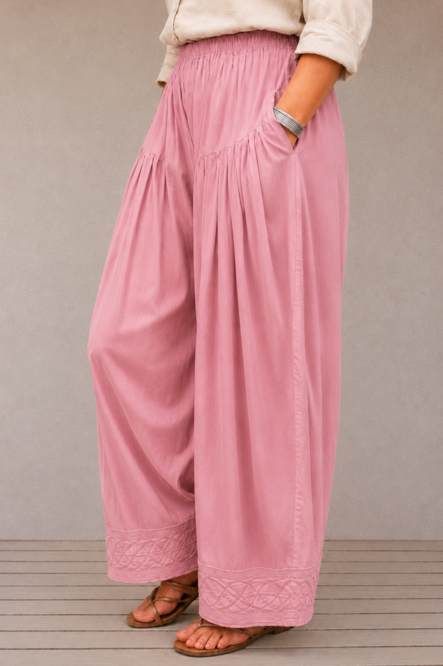 Light Onion Rayon Farshi Salwar
