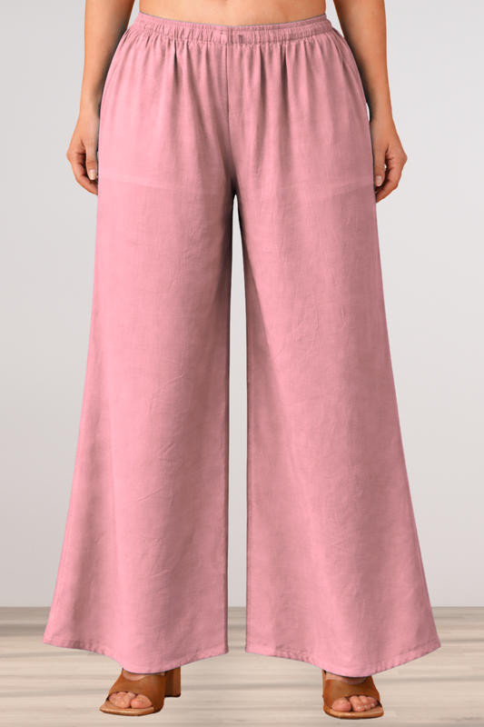 Light Onion Rayon Loose Palazzo