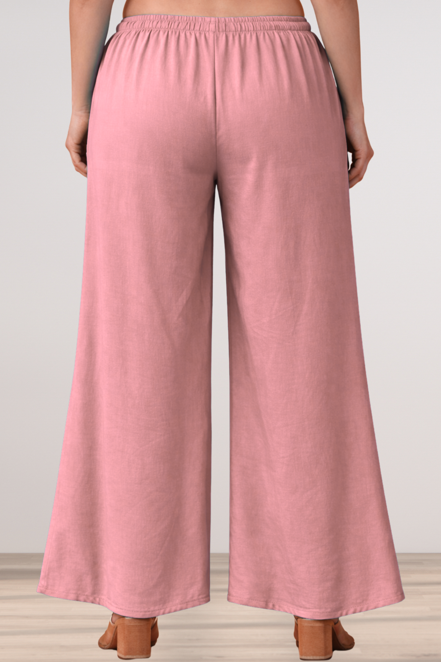 Light Onion Rayon Loose Palazzo