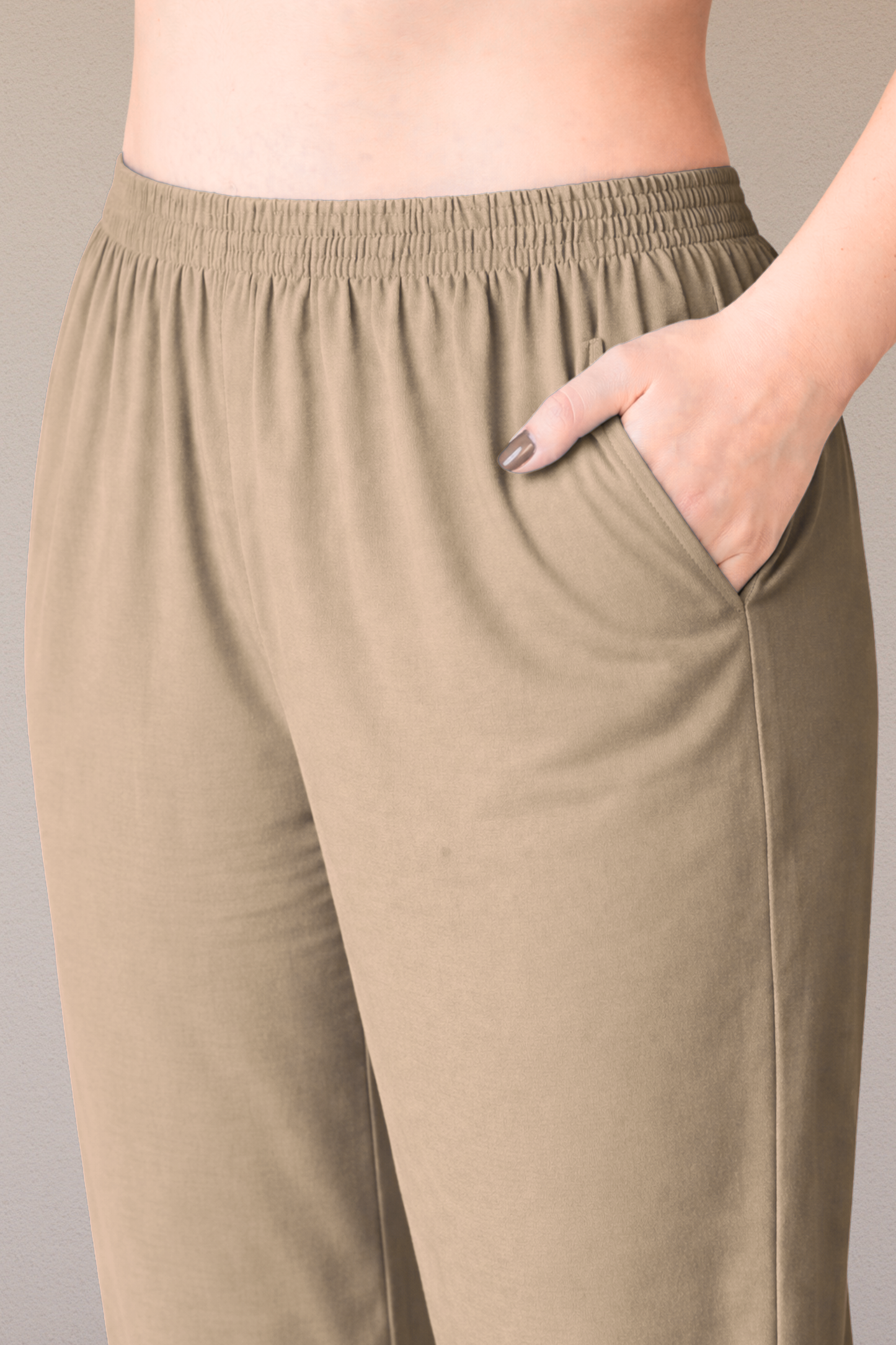 Light Taupe Rayon Kurti Pant