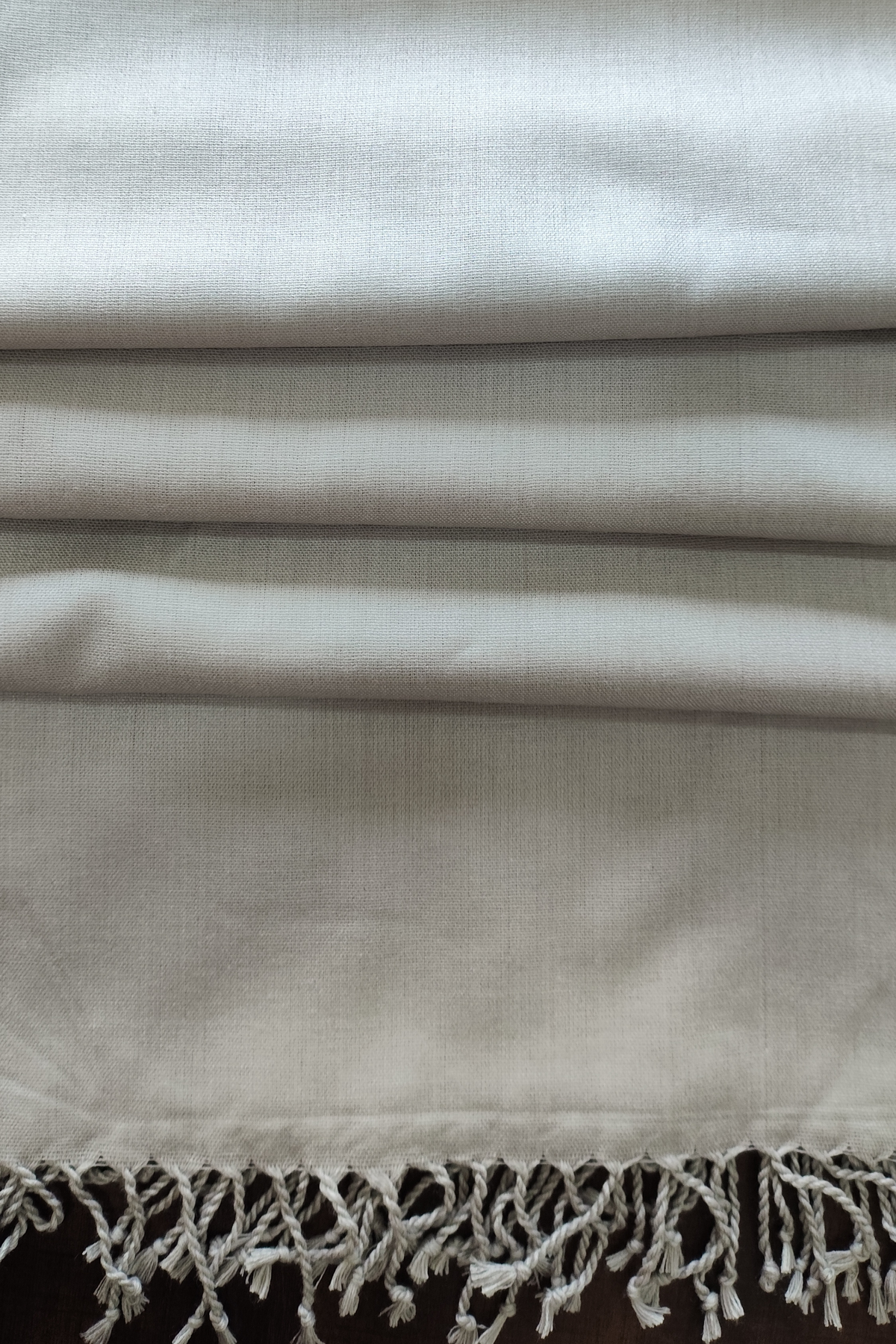 Soft Light Grey Wool Shawl