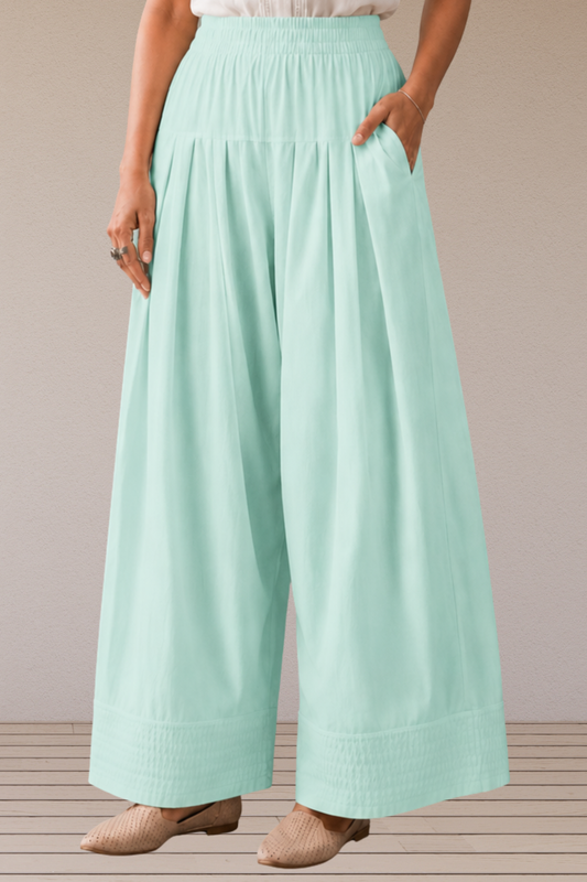 Light Mint Green Rayon Farshi Salwar