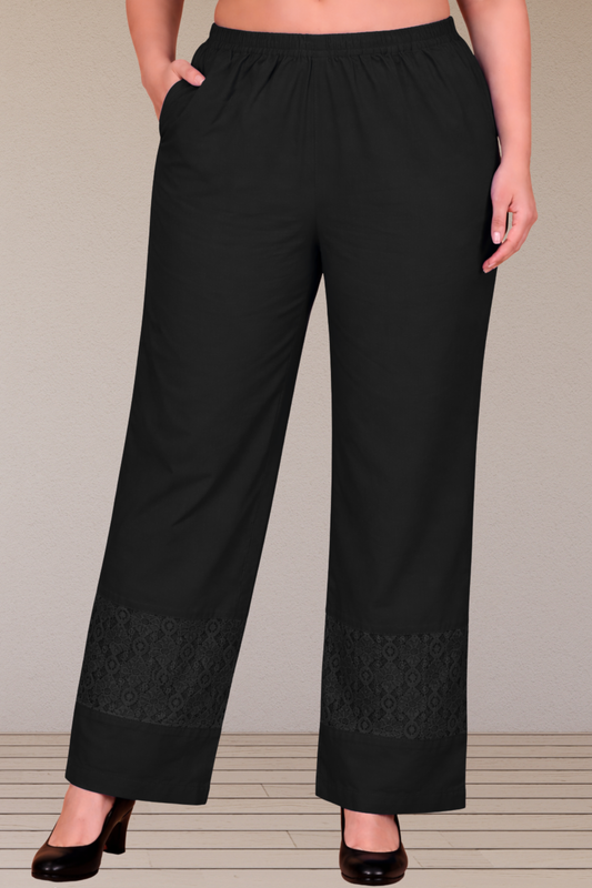 Light's Out Detailed Cotton Pants