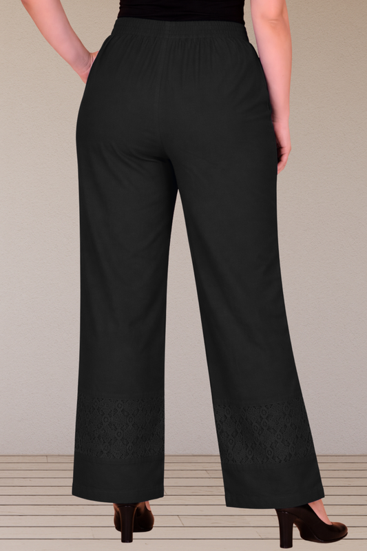 Light's Out Detailed Cotton Pants