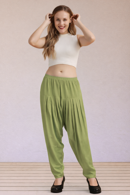 Pista Green Easy Fit Rayon Salwar