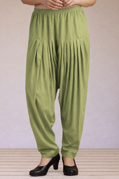 Pista Green Easy Fit Rayon Salwar