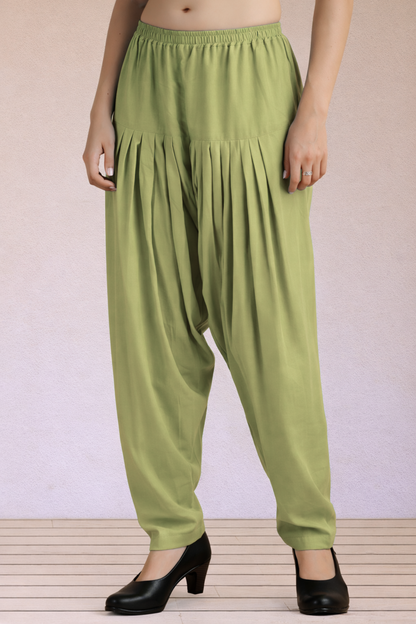 Pista Green Easy Fit Rayon Salwar