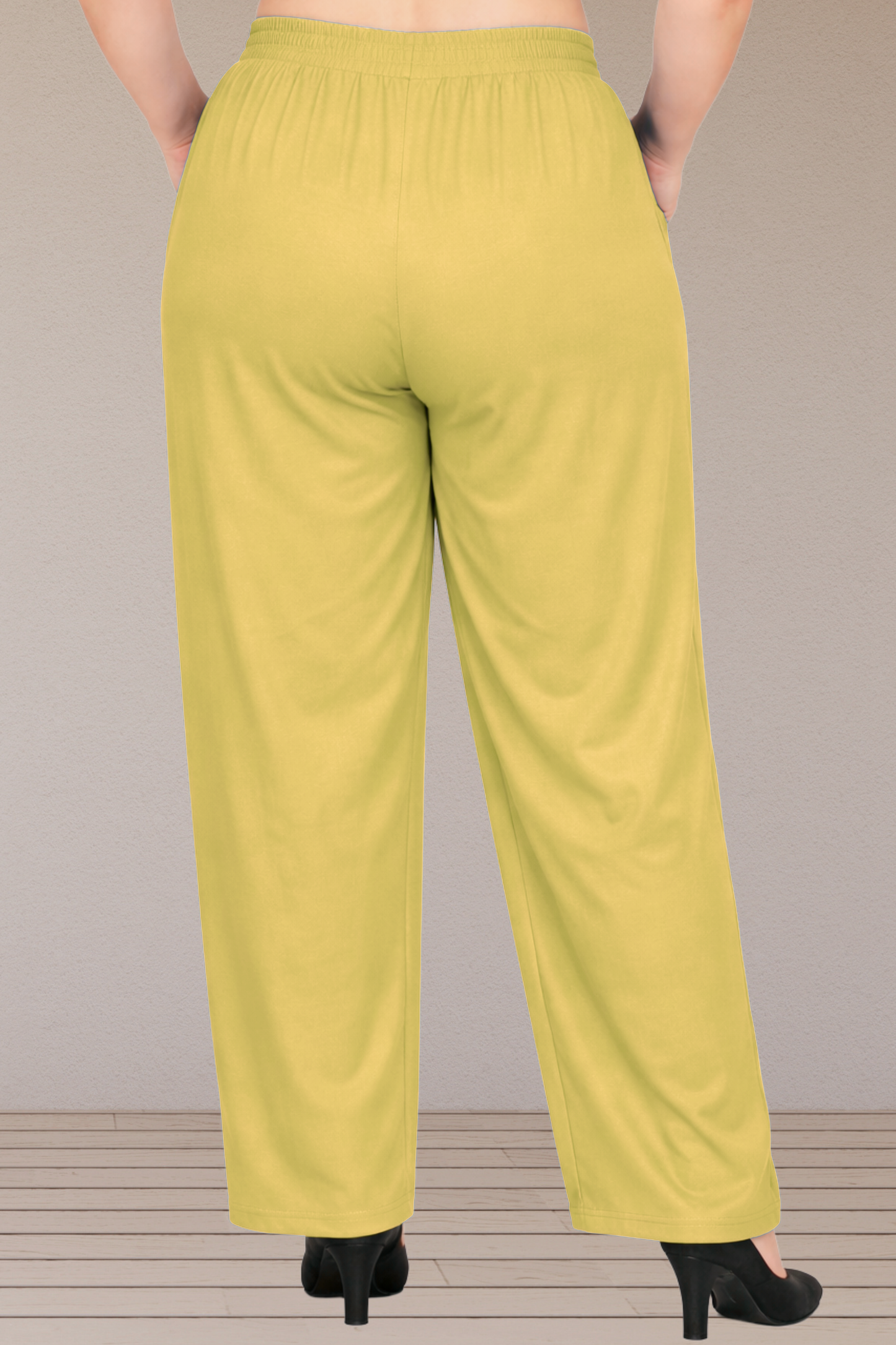 Lime Cotton Pant Palazzo