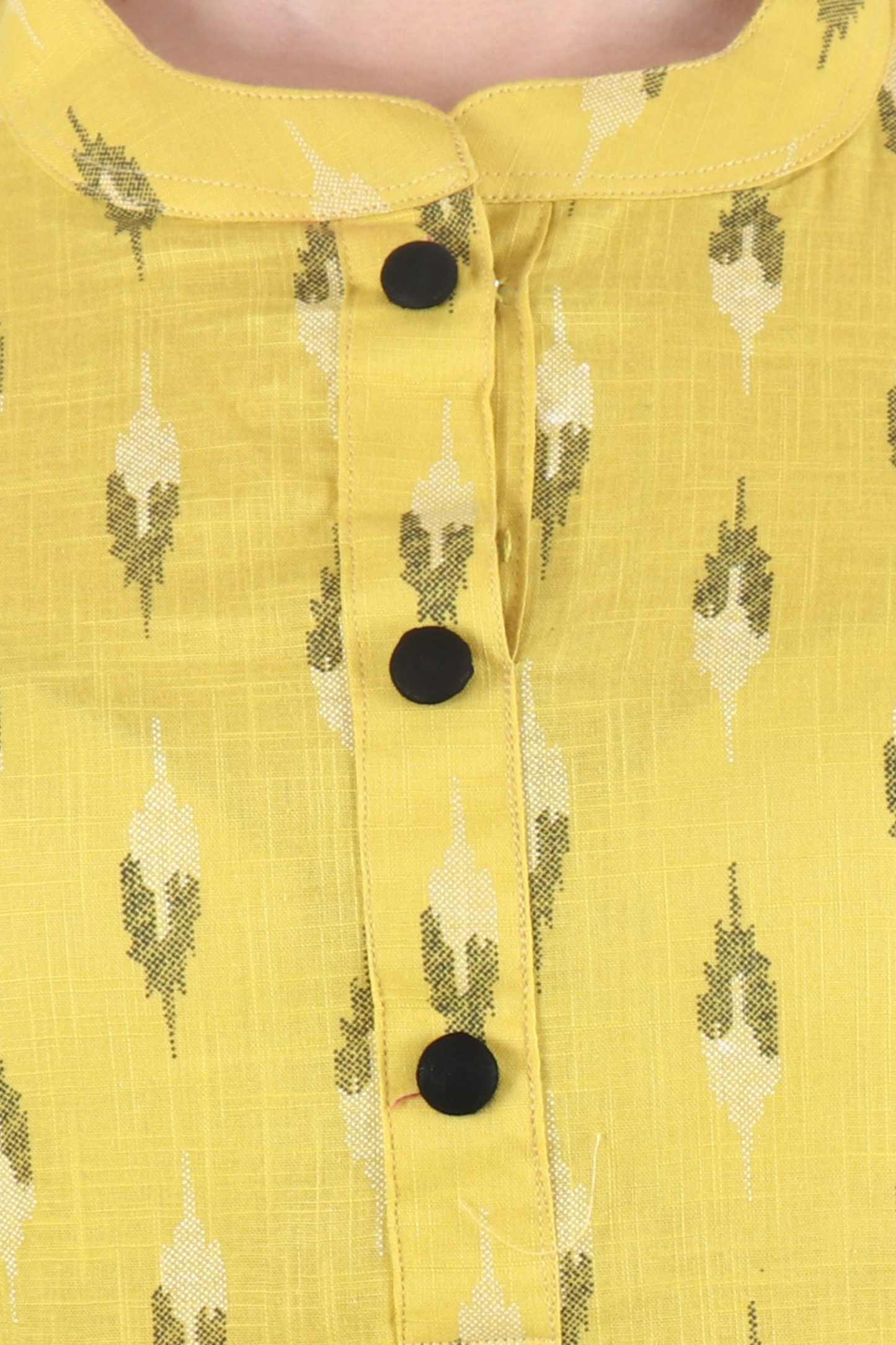 Lime Ikat Cotton Kurta