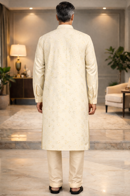 Lime Printed Modal Kurta