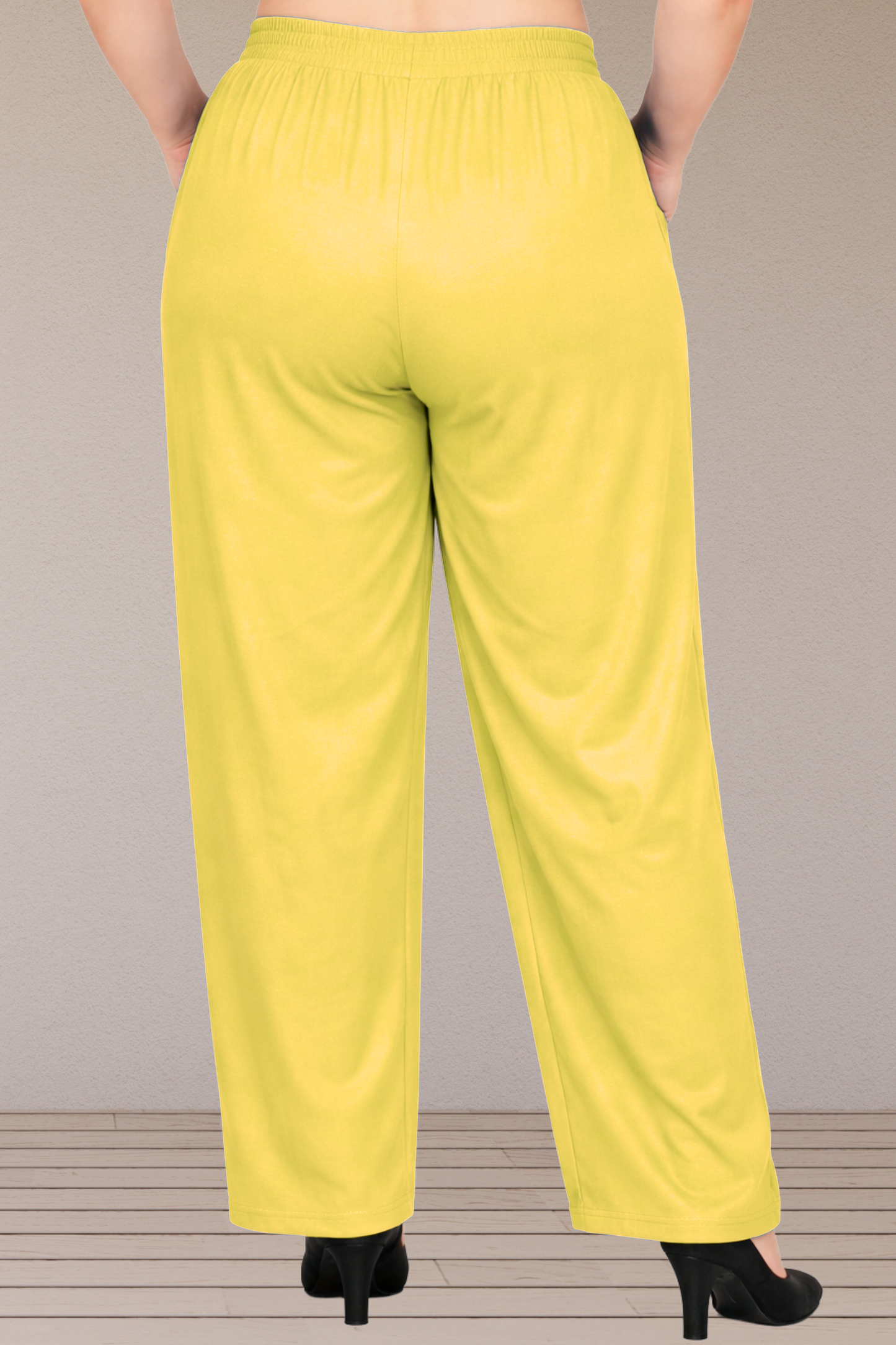 Lime Yellow Straight Pants Palazzo