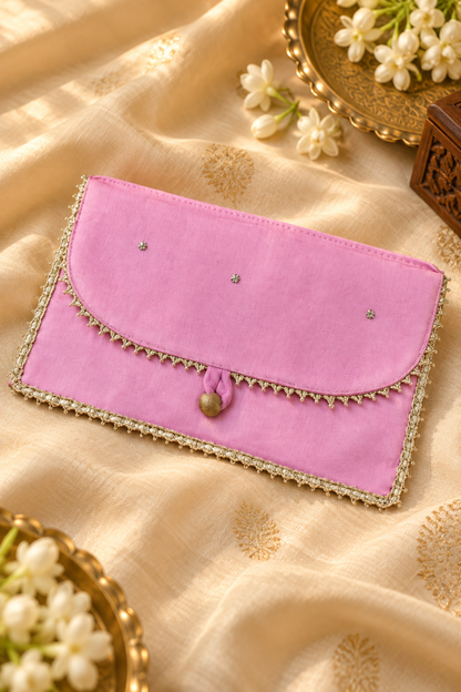 Lotus Blush Handcrafted Shagun Envelope