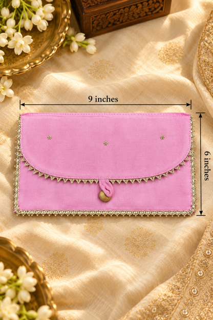 Lotus Blush Handcrafted Shagun Envelope