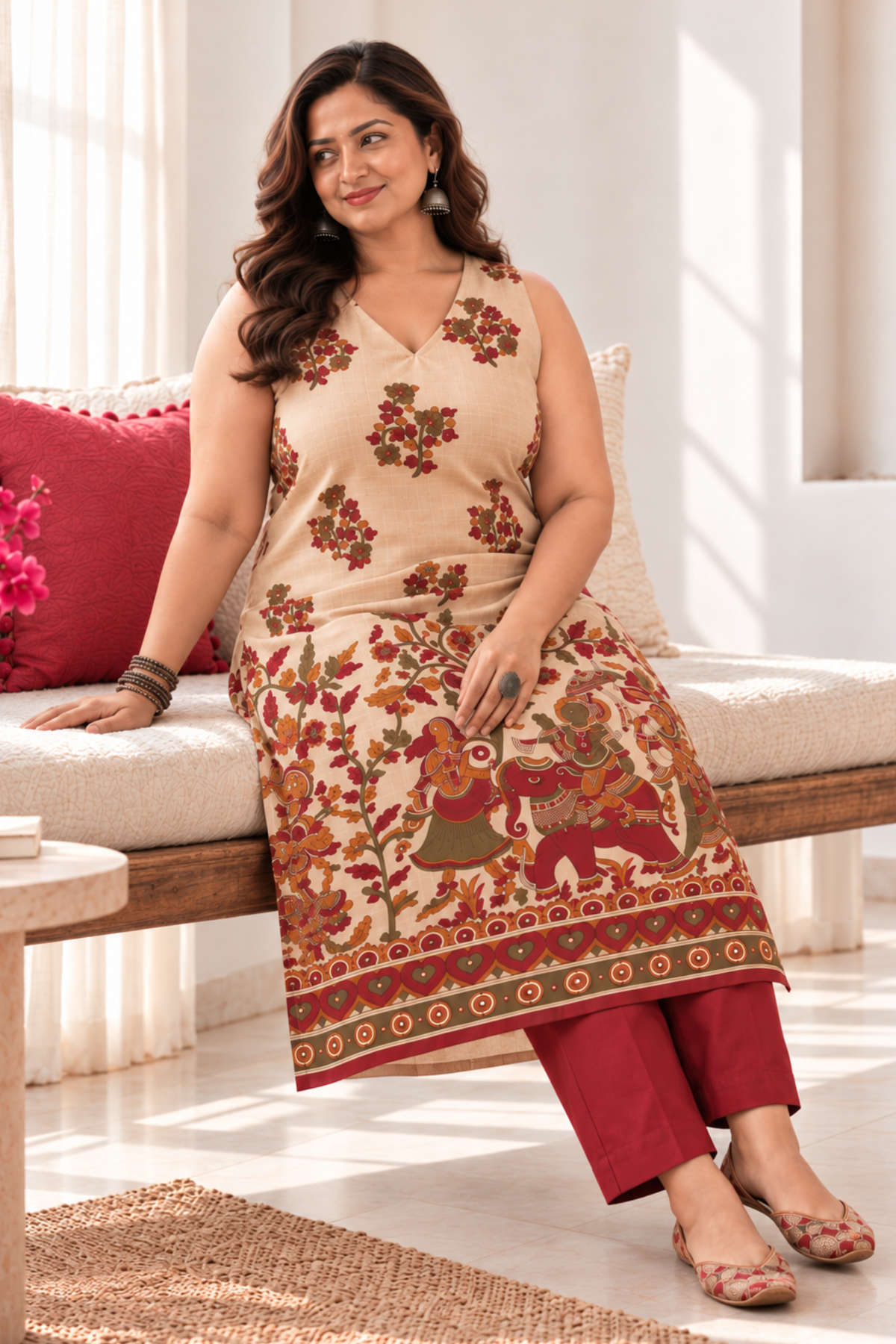 Kesar Kahani Cotton Kurta With Pants