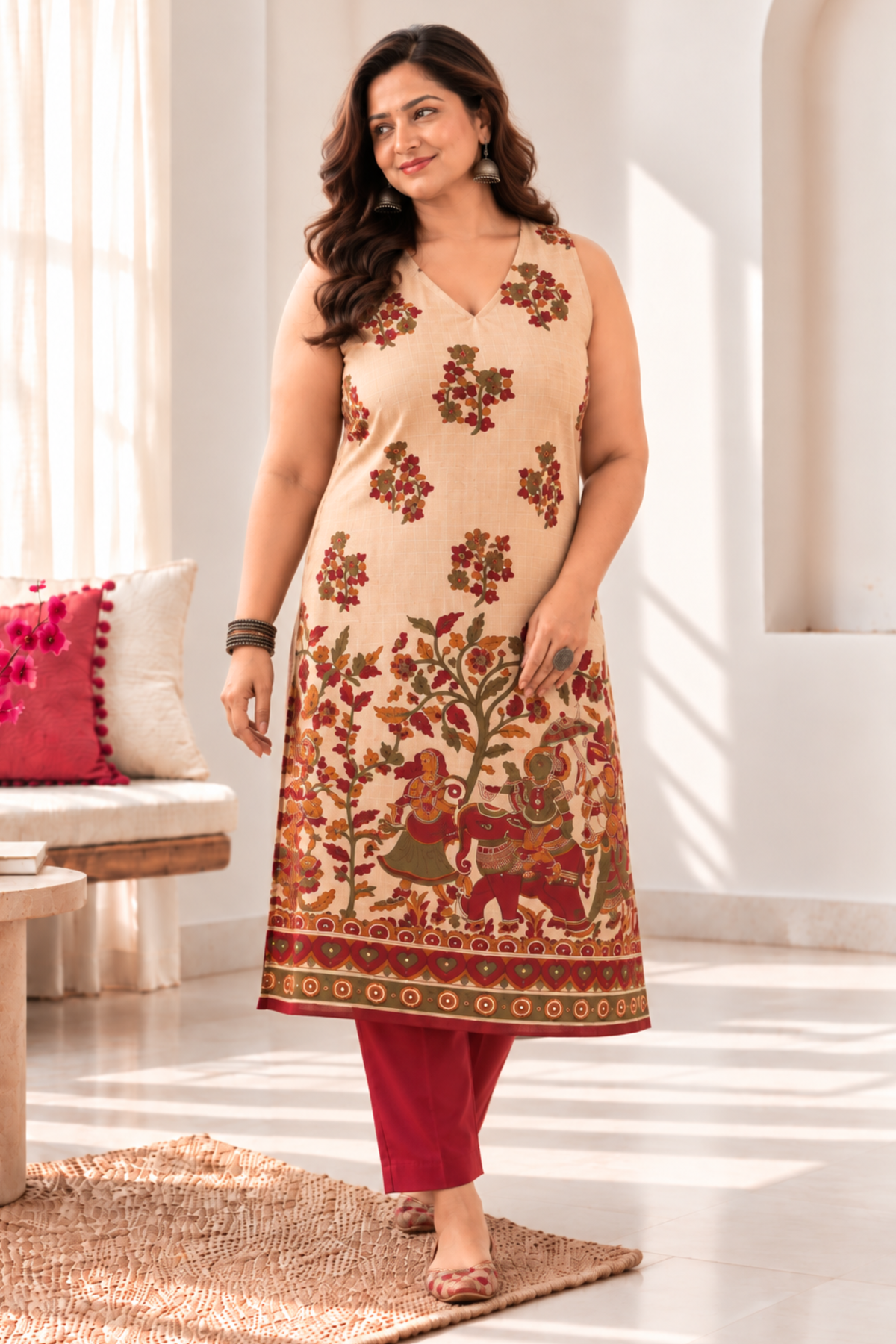 Kesar Kahani Cotton Kurta With Pants