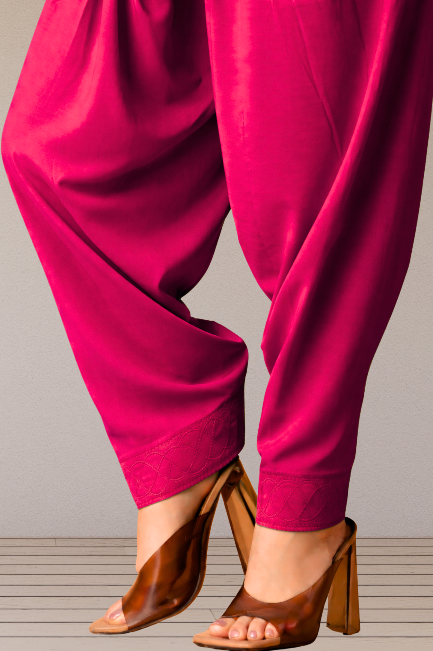 Magenta Rayon Patiala Salwar