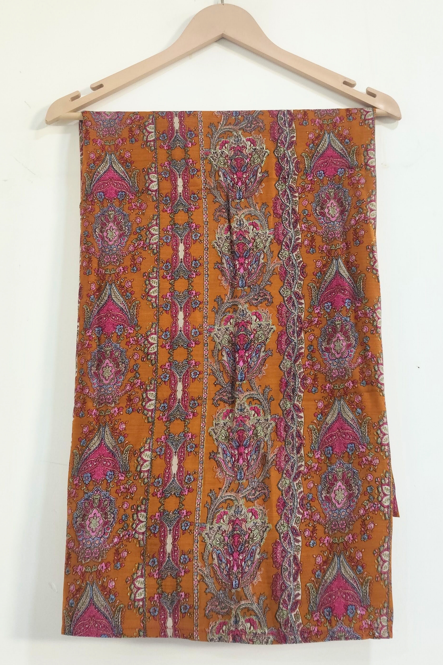 Magenta Abstract Silk Dupatta