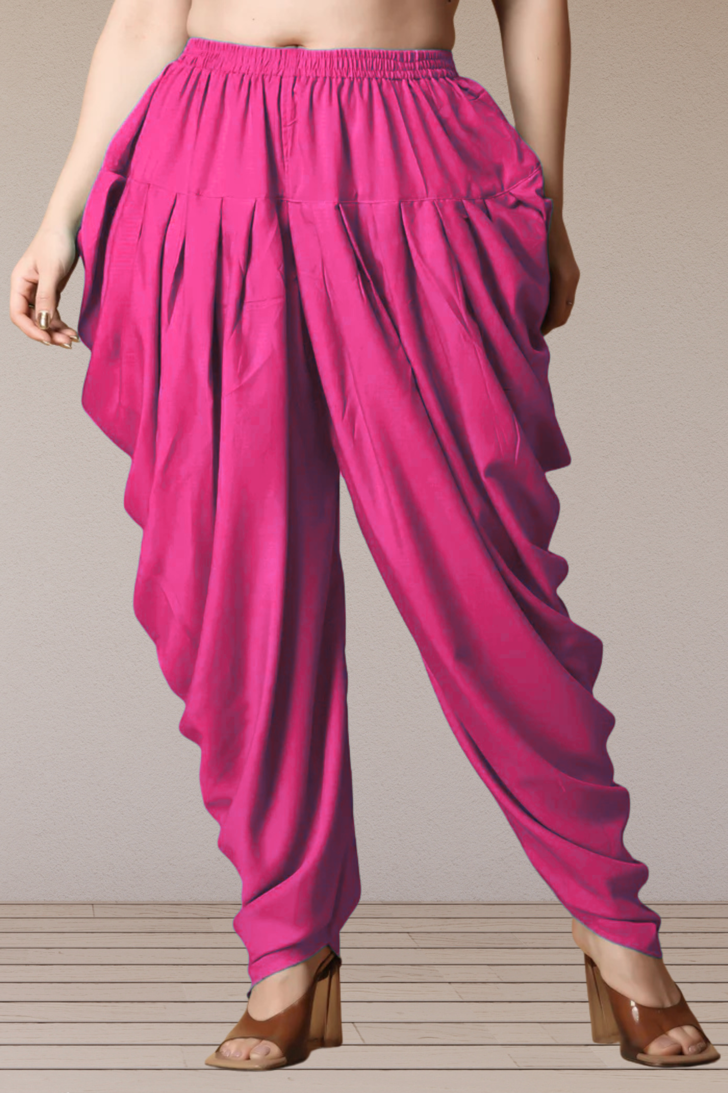 Magenta Belted Dhoti Salwar