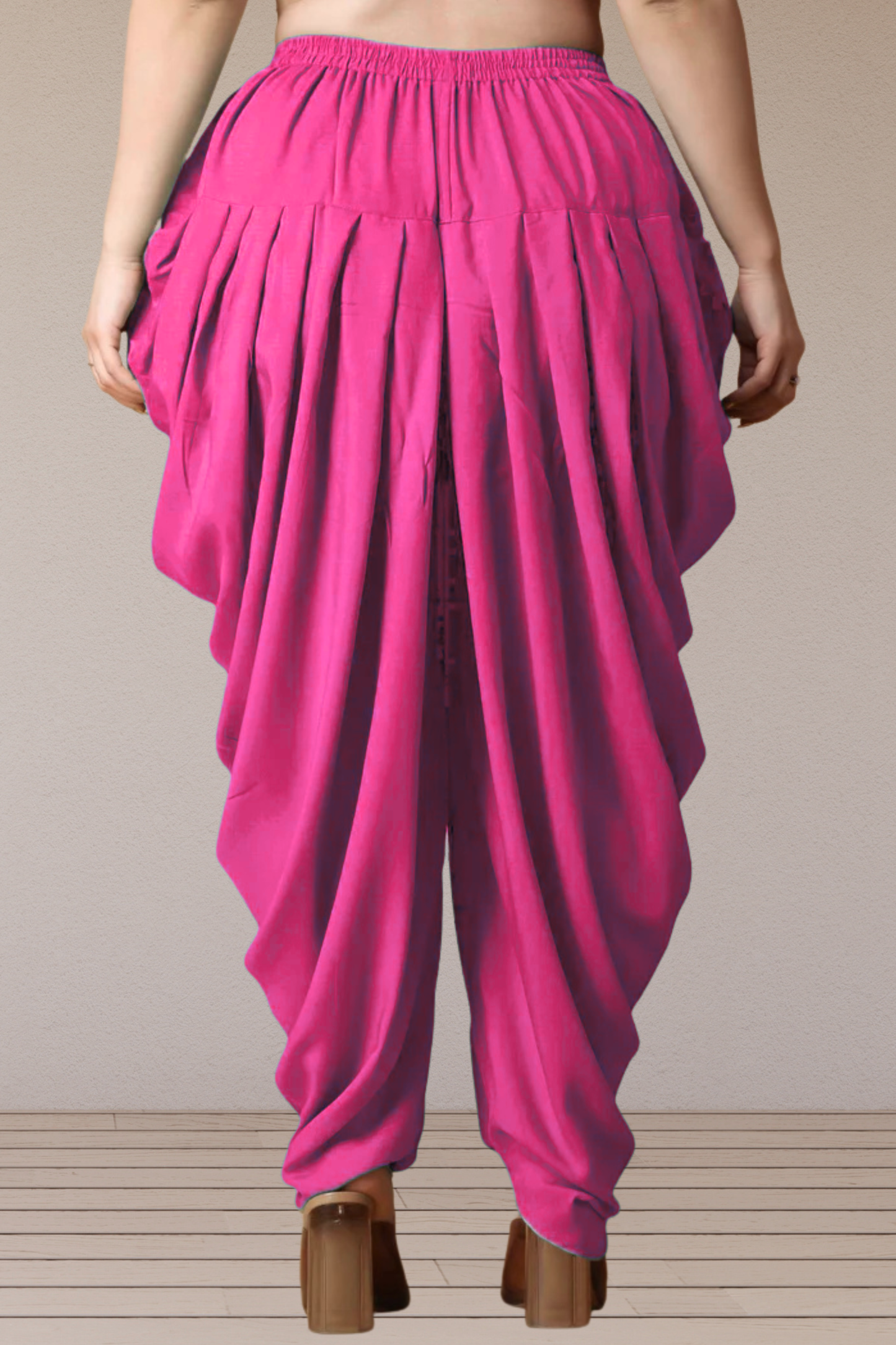 Magenta Belted Dhoti Salwar