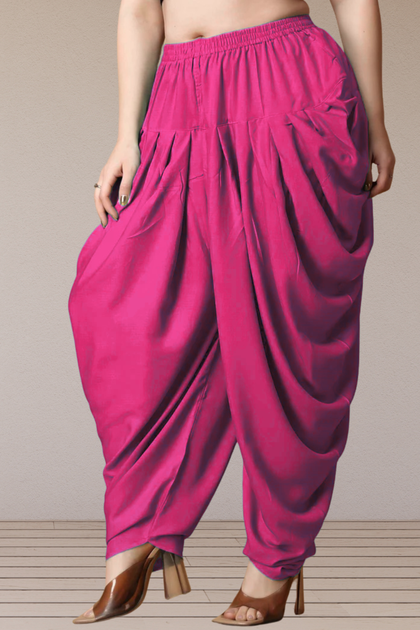 Pink Belted Dhoti Salwar