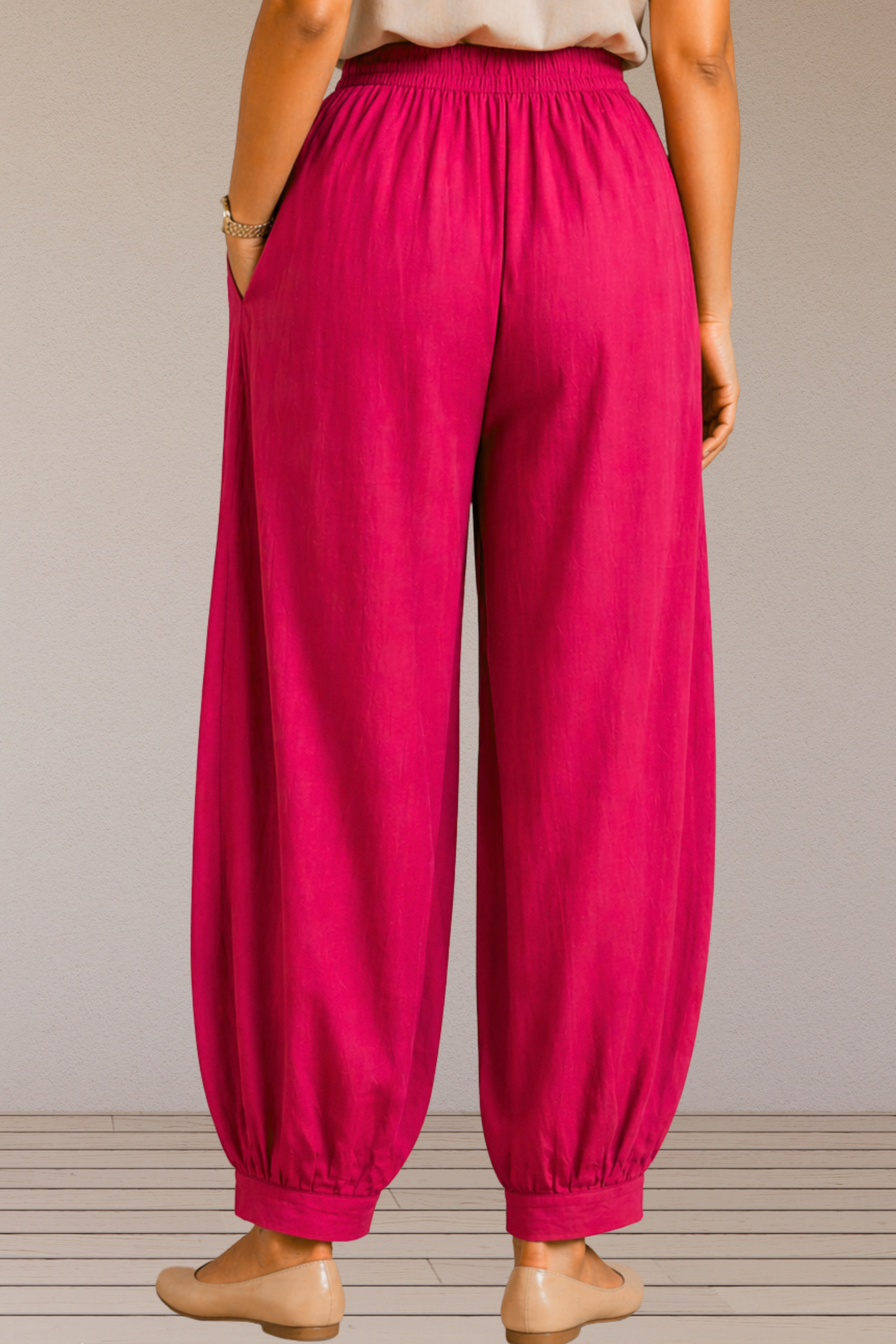 Magenta Cotton Afghani Pants