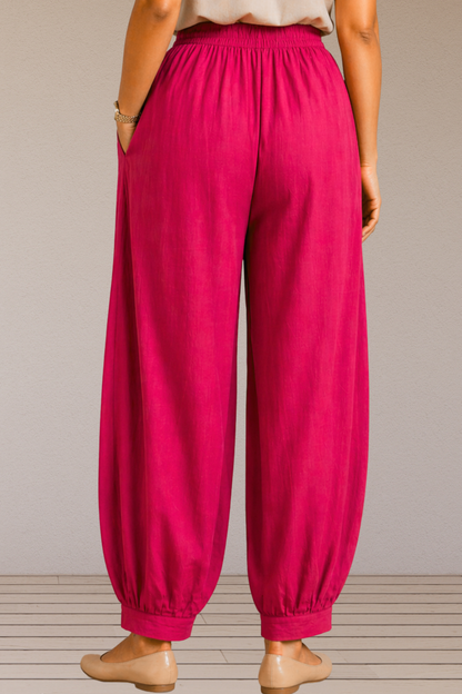 Magenta Cotton Afghani Pants