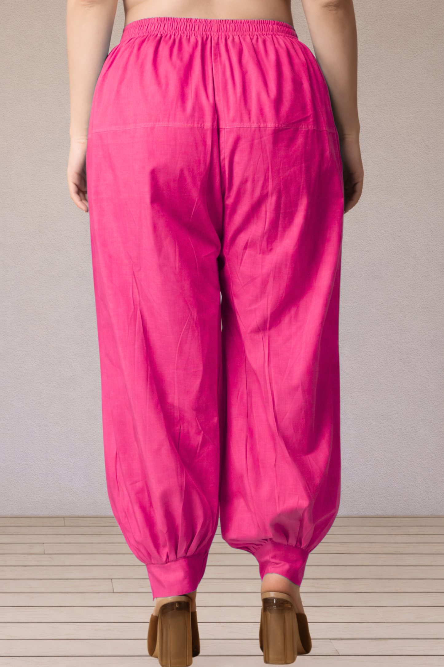 Magenta Cotton Afghani Salwar