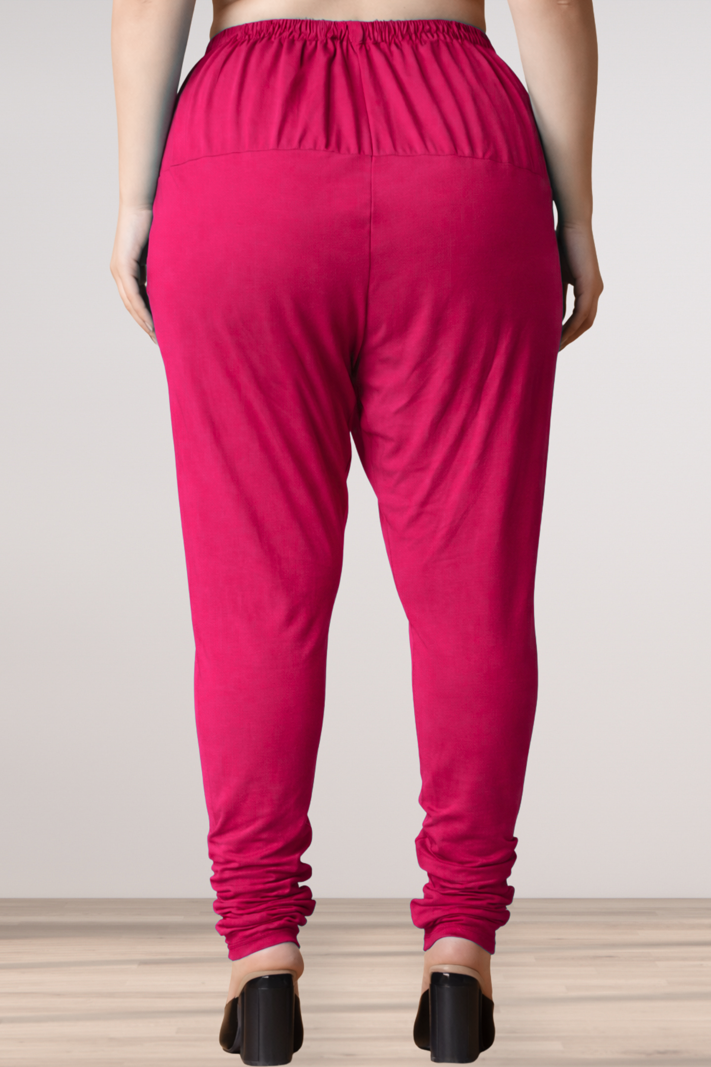 Magenta Cotton Churidar Pants