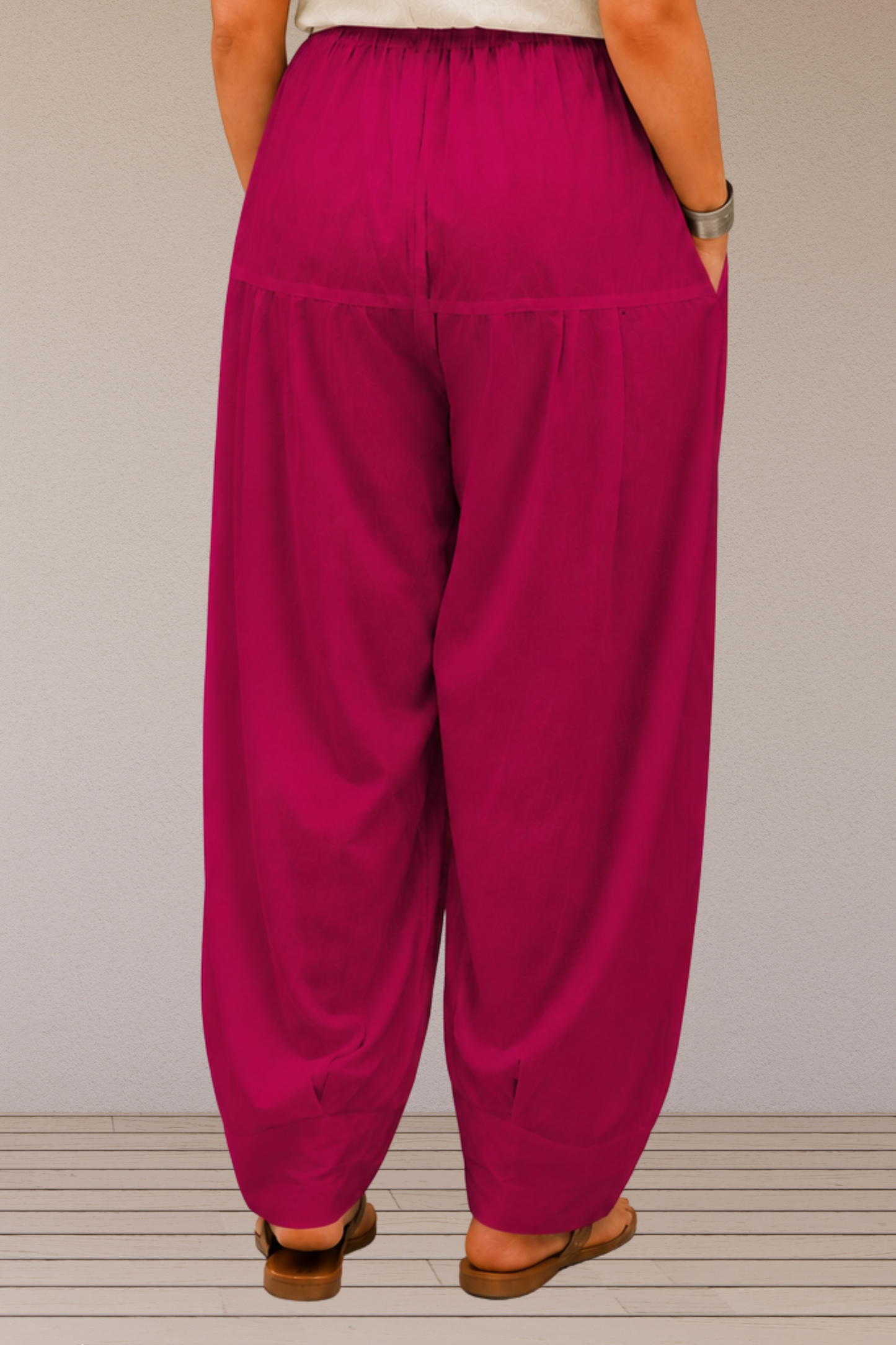 Magenta Cotton Farshi Salwar
