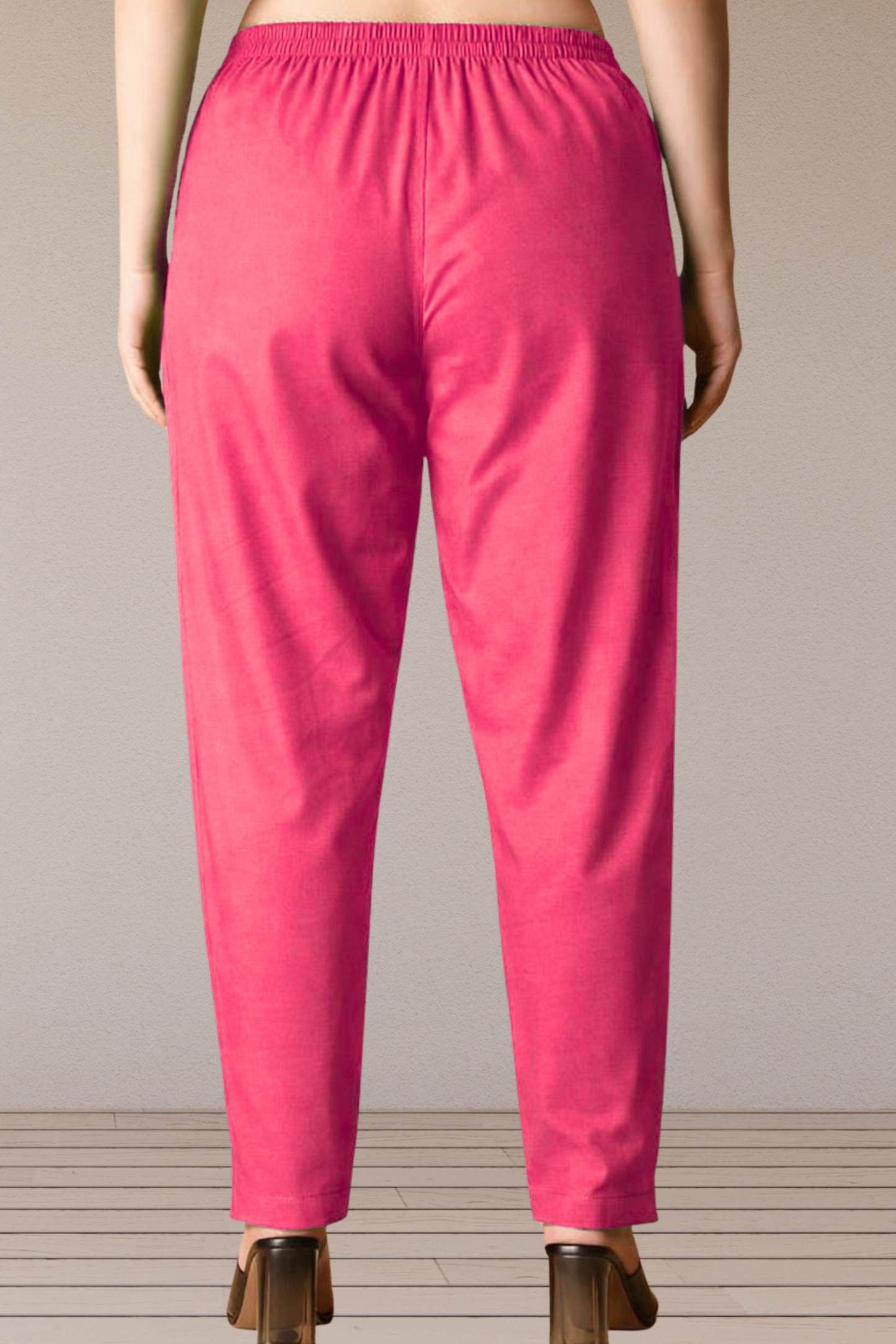 Pink Poplin Cotton Pant