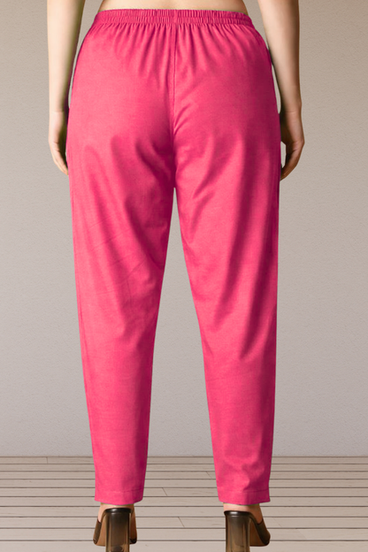 Pink Poplin Cotton Pant