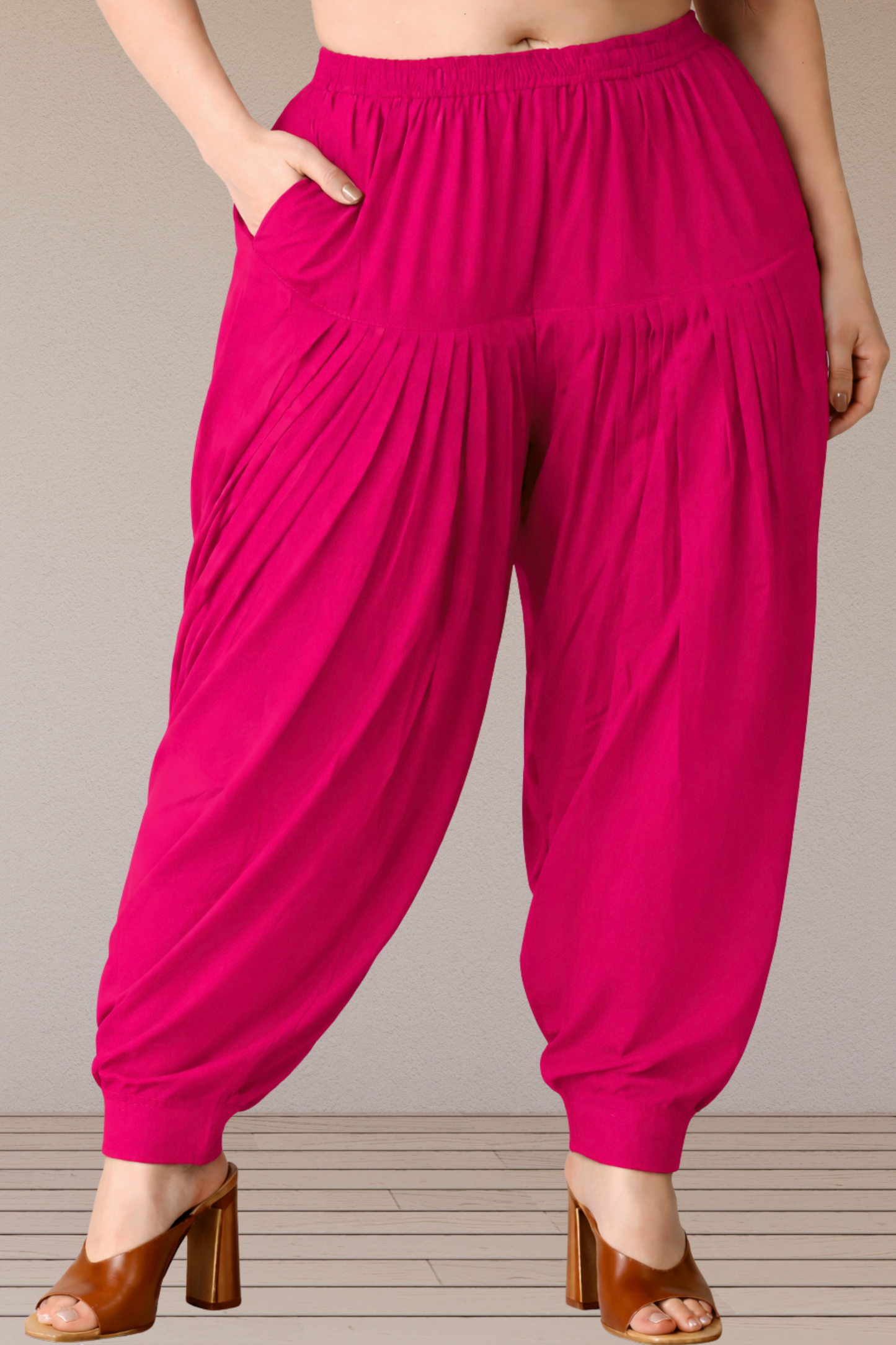 Magenta Cotton Patiala Salwar