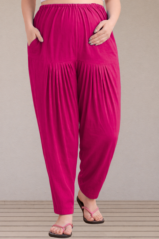 Magenta Easy Fit Cotton Maternity Salwar