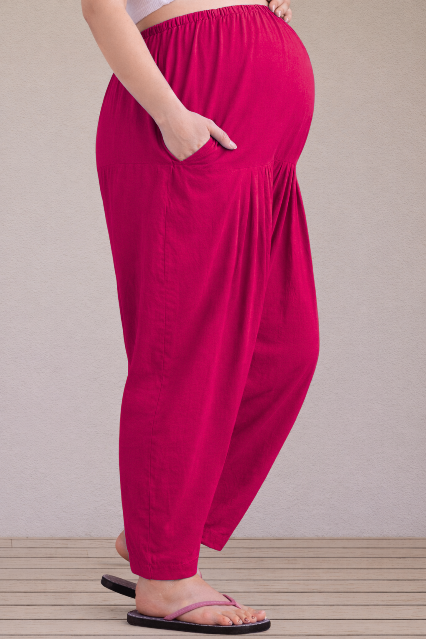 Magenta Easy Fit Cotton Maternity Salwar