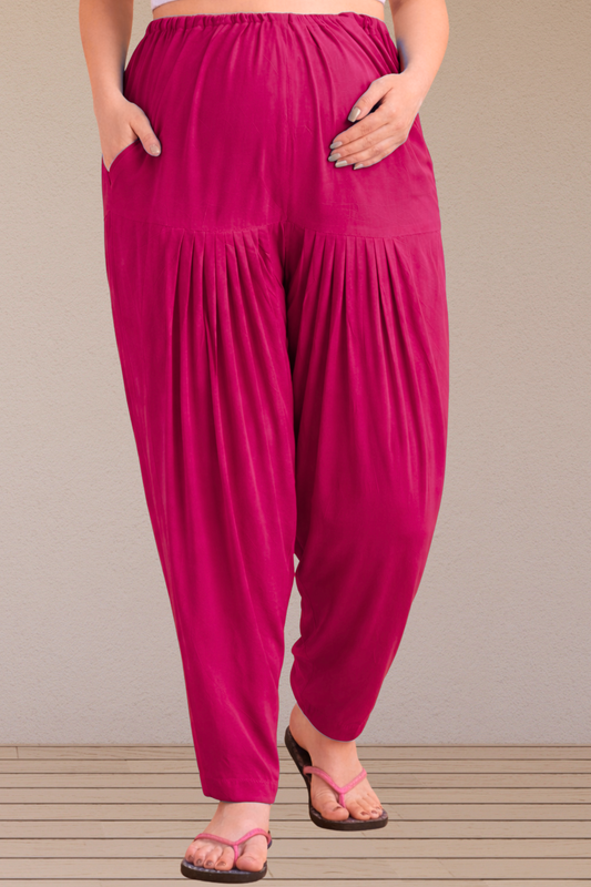 Magenta Easy Fit Rayon Maternity Salwar