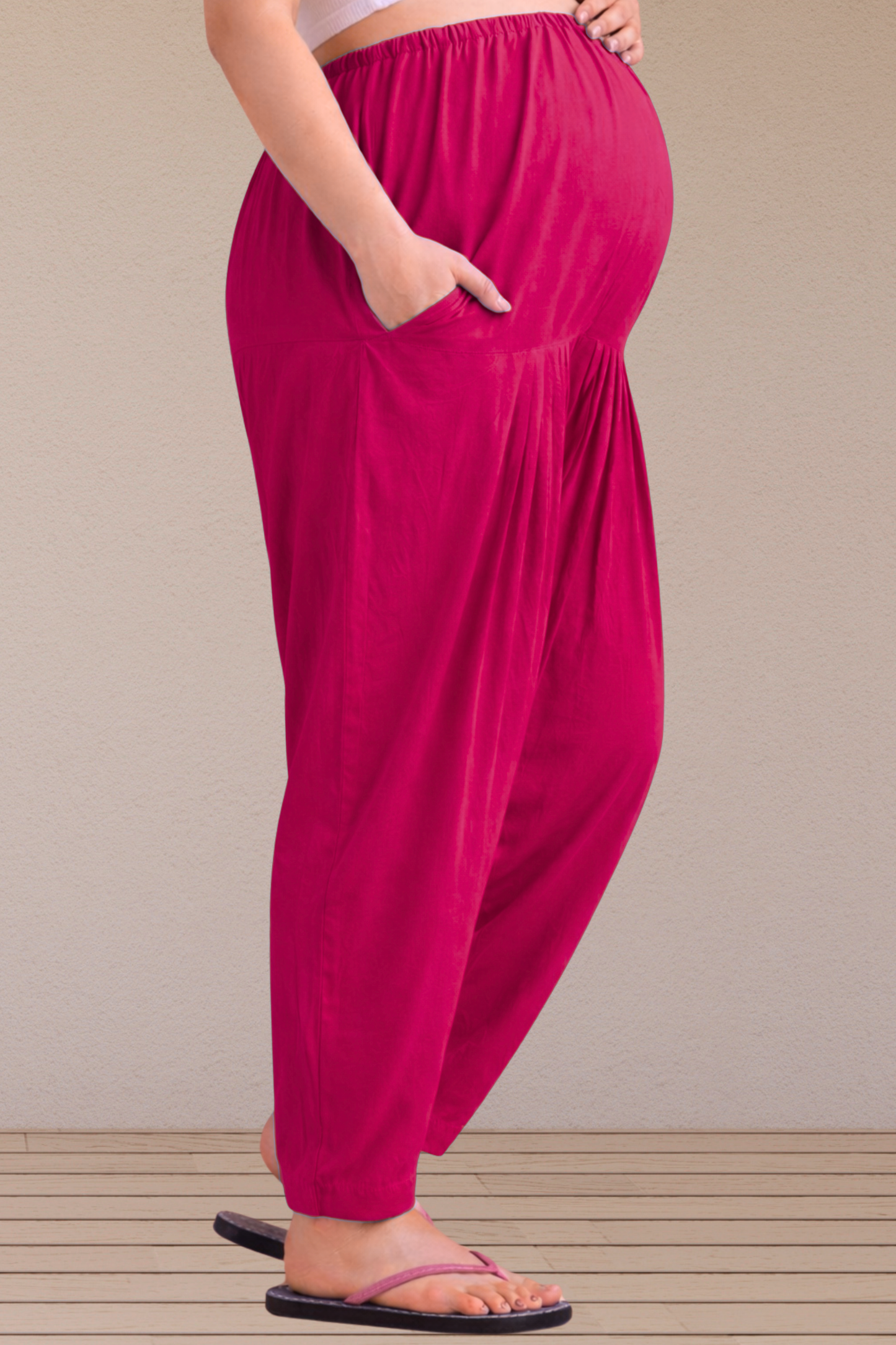 Magenta Easy Fit Rayon Maternity Salwar